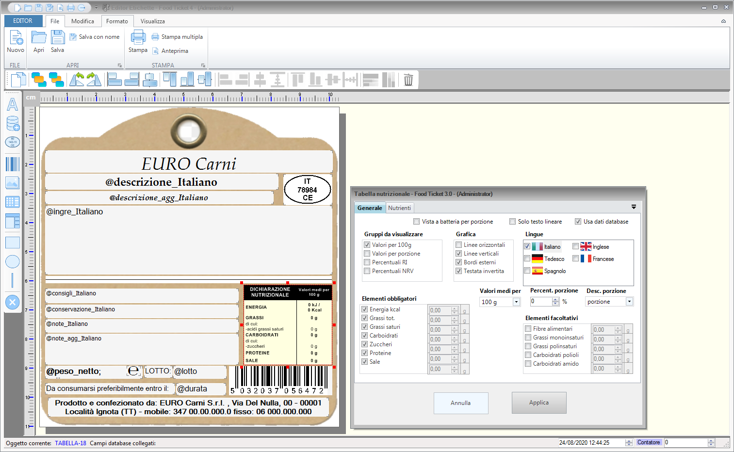 screenshot of Food Ticket